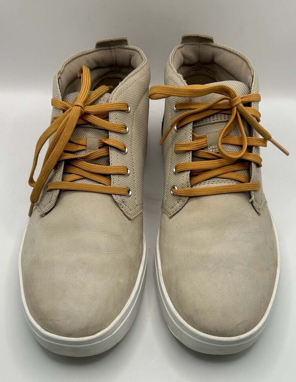 Timberland Davis Square Mid Chukka Sneaker Boots Light Gray Taupe Men's